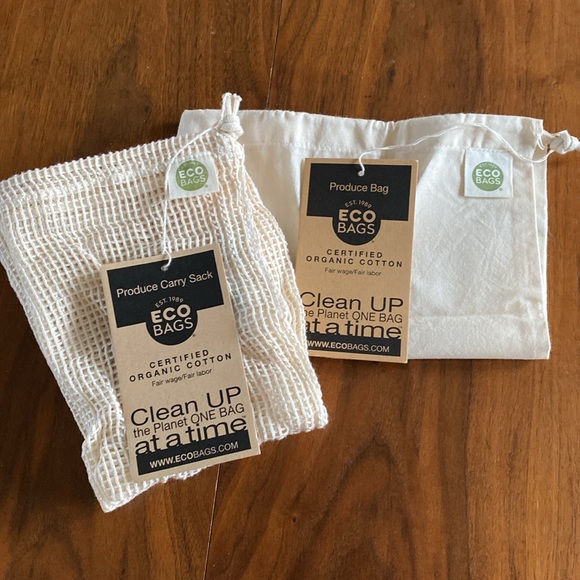 Ecobags Other - Eco Bags Organic Cotton Produce and Carry Sack Bag Set. NEW